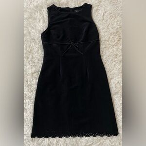 Vtg Y2K 90s My Michelle Holiday Black Suede Mini Dress Whimsigoth Witchy 9/10 L